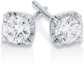 10ct+White+Gold+Element+Lab+Diamond+Solitaire+Studs+Set