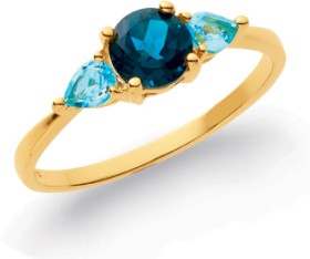 9ct+London+Blue+Topaz+Ring