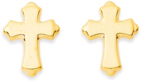 9ct-Pointed-Cross-Stud-Earrings on sale