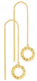 9ct-Circle-Thread-Drop-Earrings on sale