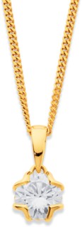 9ct+Cubic+Zirconia+Pendant