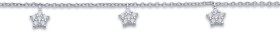 Sterling-Silver-Cubic-Zirconia-3-Stars-Fine-Bracelet on sale