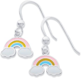 Sterling-Silver-Multicolour-Enamel-Rainbow-Earrings on sale