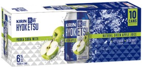 NEW-Kirin-Hyoketsu-Green-Apple-Pineapple-Peach-or-Lemon-6-10-X-330mL-Cans on sale