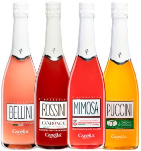 Canella-White-Peach-Bellini-Canella-Strawberry-Rossini-Canella-Blood-Orange-Mimosa-or-Canella-Mandarin-Puccini-750mL on sale