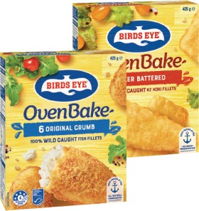 Birds-Eye-Oven-Bake-Fish-Fillets-425g on sale