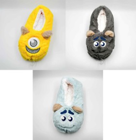 Fuzzy-by-HBCo-Monster-Slippers-Size-L-Assorted-1pr on sale