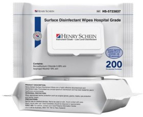 NEW-Henry-Schein-Surface-Disinfection-Wipe-Flat-Pack-200 on sale