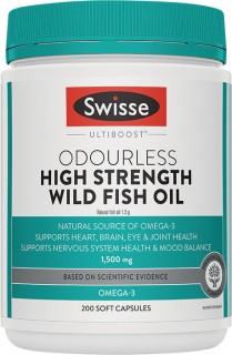 Swisse-Ultiboost-Odourless-High-Strength-Wild-Fish-Oil-1500mg-200s on sale