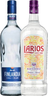 Finlandia-Vodka-or-Larios-Dry-Gin-1L on sale