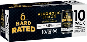 Hard-Rated-Lemon-Low-Sugar-6-10-x-330mL-Cans on sale