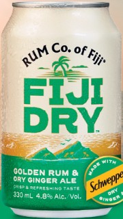 NEW+Fiji+Dry+Golden+Rum+%26amp%3B+Dry+Ginger+Ale+4.8%25+10+Pack+Cans+330mL