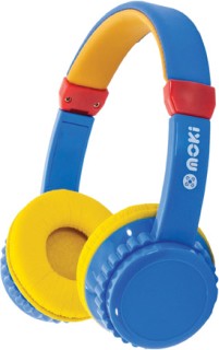Moki+Play+Safe+Bluetooth+Volume+Limited+Kids+Headphones+-+Blue%2FYellow