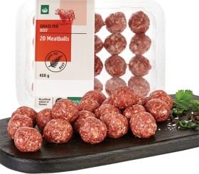 Woolworths-Beef-Chicken-Herb-or-Beef-Pork-Meatballs-400g on sale