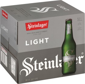 Steinlager-Light-Beer-Low-Alcohol-Lager-Bottles-12-Pack on sale