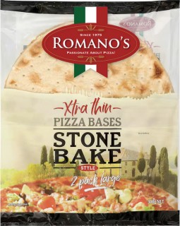 Romano%26rsquo%3Bs+Xtra+Thin+Stone+Bake+Style+Large+Pizza+Base+2+Pack