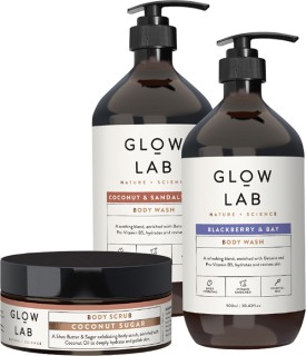 Glow+Lab+Body+Wash+900ml+or+Body+Scrub+200ml