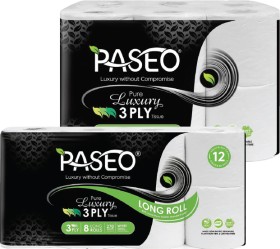 Paseo-3-Ply-Toilet-Tissue-12-Pack-or-Long-Roll-8-Pack on sale