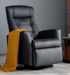 Monarch+Leather+Swivel+Rocking+Chair