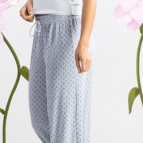 Marlo+Women%26%23039%3Bs+Blue+Floral+Printed+Pants