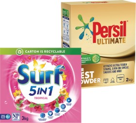 Surf-Laundry-Powder-3kg-or-Persil-Laundry-Powder-2kg on sale