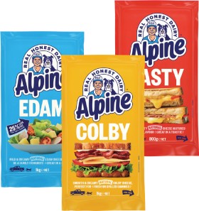 Alpine-Colby-Edam-1kg-or-Tasty-800g-Cheese-Block on sale