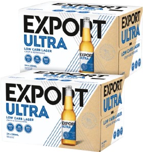Export-Ultra-Low-Carb-Lager-Bottles-24-Pack on sale