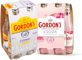 Gordons-Gin-Tonic-7-or-Gordons-Premium-Pink-Gin-Soda-4-4-x-250mL-Bottles on sale