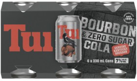 NEW+Tui+Bourbon+%26amp%3B+Cola+Zero+Sugar+7%25+6+x+330mL+Cans