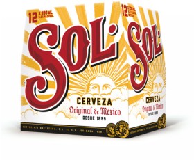 Sol+Mexican+Lager+12+x+330mL+Bottles