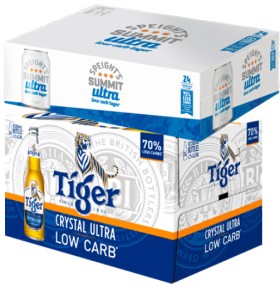 Speight%26%23039%3Bs+Summit+Ultra+Low+Carb+24+x+330mL+Cans+or+Tiger+Crystal+Ultra+Low+Carb+24+x+330mL+Bottles
