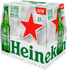 Heineken+Silver+Low+Carb+12+x+330mL+Bottles