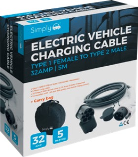 Simply+Electric+Vehicle+32+Amp+Charging+Cable+5m+T1-T2