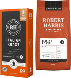 Robert+Harris+Roast+%26amp%3B+Ground+or+Infused+Coffee+200g+or+Capsules+10+Pack