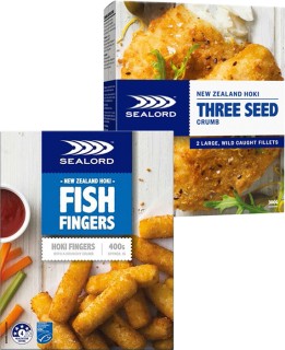Sealord+Premium+Hoki+Fillets+or+Fish+Fingers+280-400g