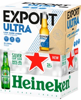 Export-Ultra-Low-Carb-or-Heineken-Silver-Low-Carb-24-x-330ml-Bottles on sale