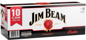 Jim-Beam-Cola-or-Zero-48-10-x-330ml-Cans on sale
