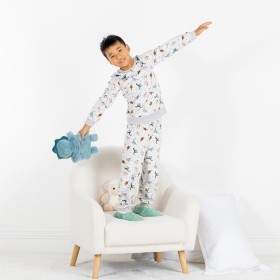 bb%26amp%3Bb+Kids+Dino+Stripe+Fleece+Pj+Set