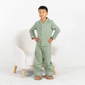 bb%26amp%3Bb+Kids+Green+Stripe+Flannelette+Pyjama+Set