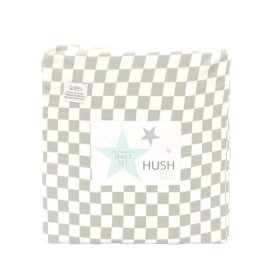 Hush+Kids+Gingham+Flannelette+Sheet+Set+Grey