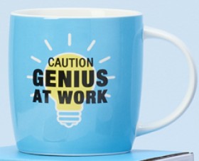 Caution+Genius+at+Work+Mug