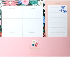 WHSmith+Strawberry+Bloom+Magnetic+Weekly+Planner