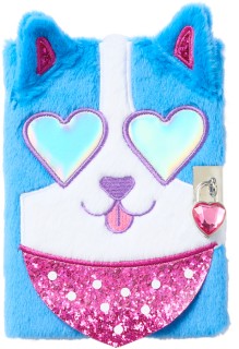 WHSmith+Cutie+Paws+A6+Plush+Dog+Notebook