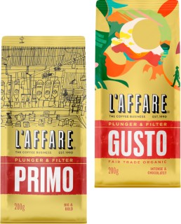 Caffe+L%26rsquo%3Baffare+Coffee+200g+or+Coffe+Bags+10+Pack