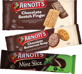 Arnott%26rsquo%3Bs+Mint+Slice%2C+Caramel+Crowns%2C+Creams+or+Half-Coated+Chocolate+Biscuits+200-250g
