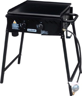 Jumbuck-Delta-2-Burner-Flat-BBQ-With-Folding-Legs on sale