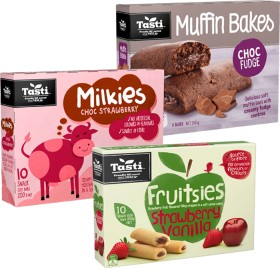 Tasti-Milkies-Muffin-Bakes-or-Fruitsies-200-240g on sale