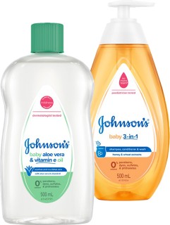 Johnsons-Baby-Shampoo-Conditioner-or-Baby-Oil-500ml on sale