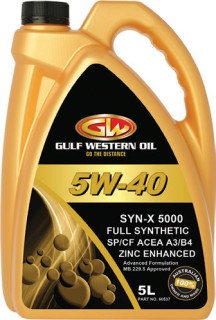 Gulf-Western-SYN-X-5000-5W-40-5L-Engine-Oil on sale