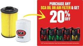 SCA-Oil-Air-Filters on sale
